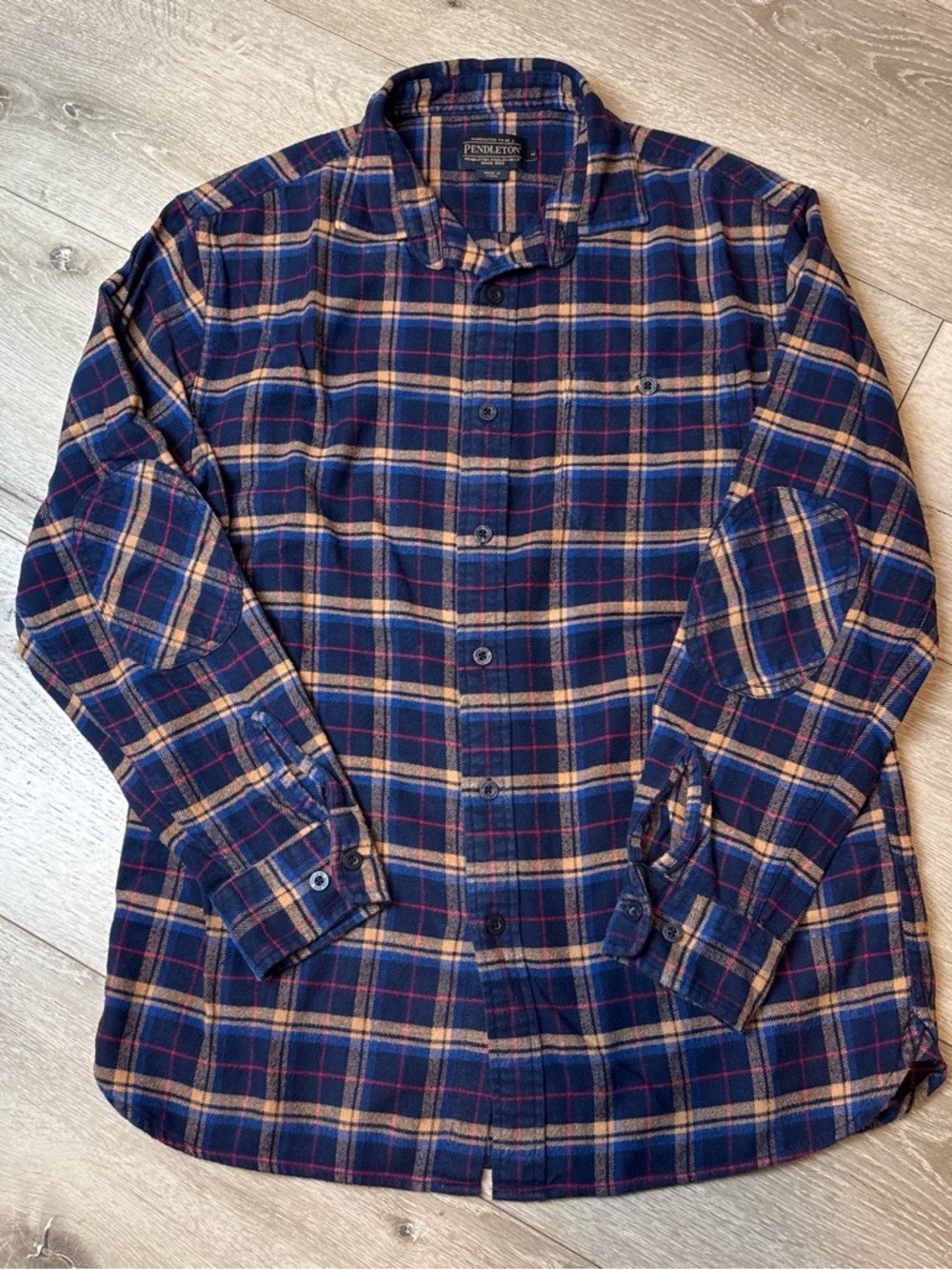 Pendleton Men's Navy Plaid Button-Up Shirt